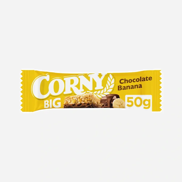 Big cereálna tyčinka banán v mliečnej čokoláde