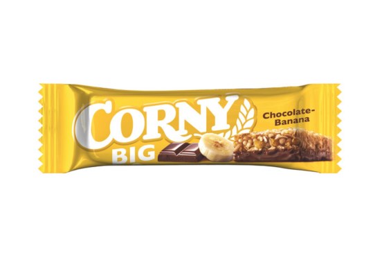 Big cereálna tyčinka banán v mliečnej čokoláde