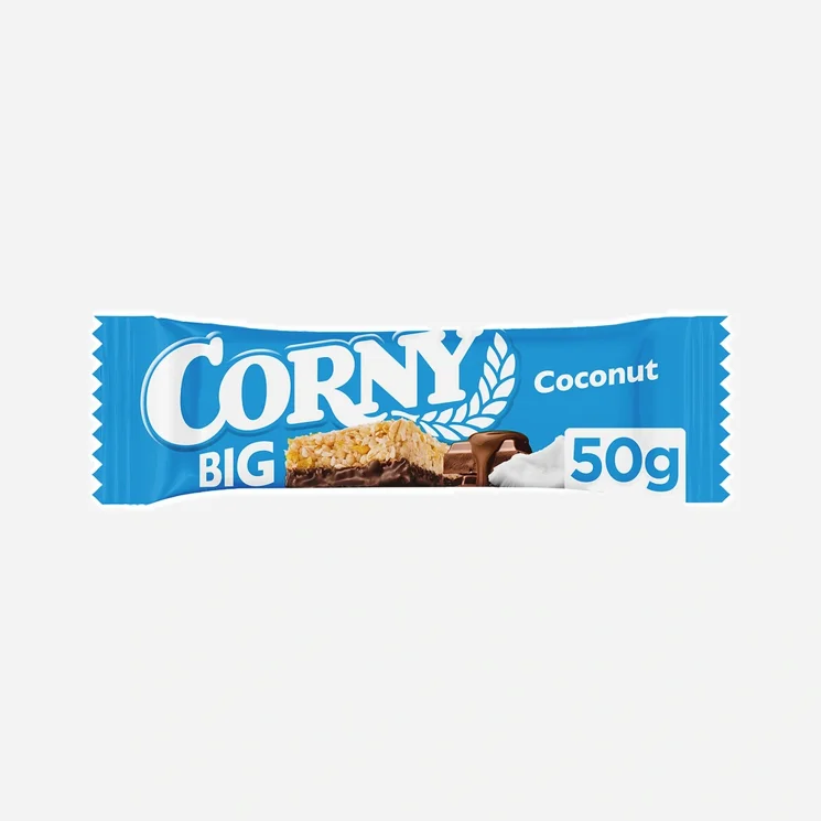 Big cereálna tyčinka kokos v mliečnej čokoláde