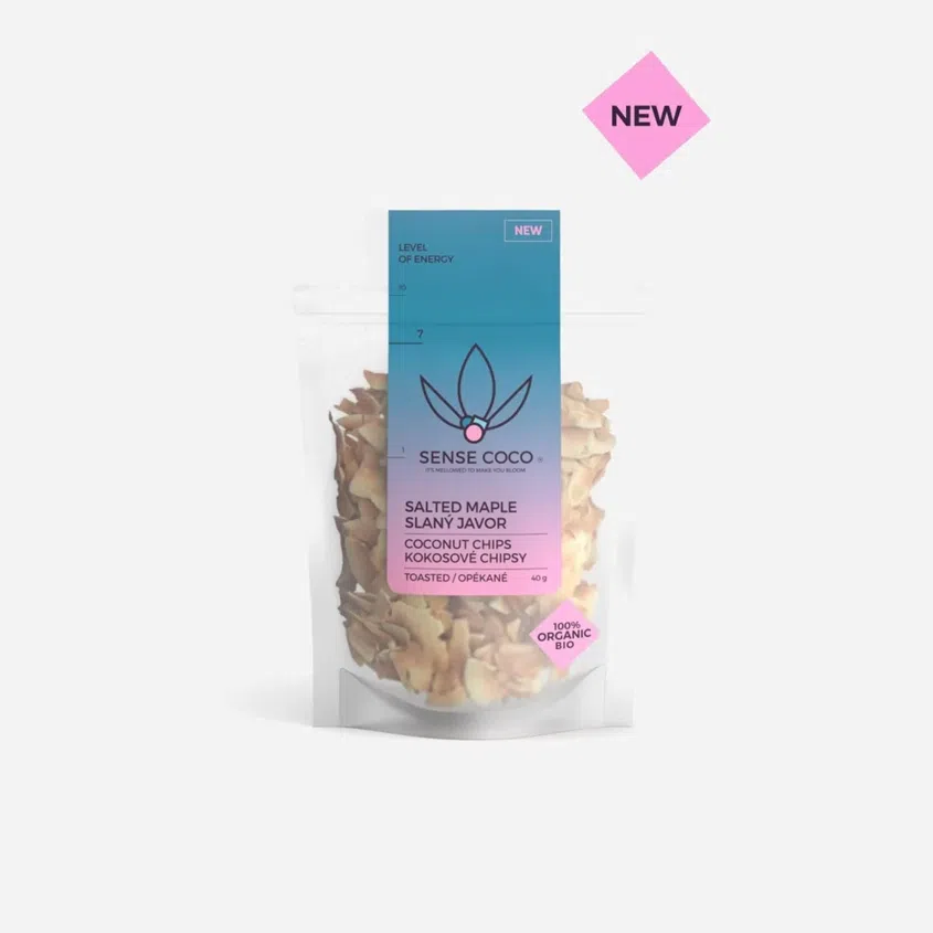 Bio kokosové čipsy slaný javor