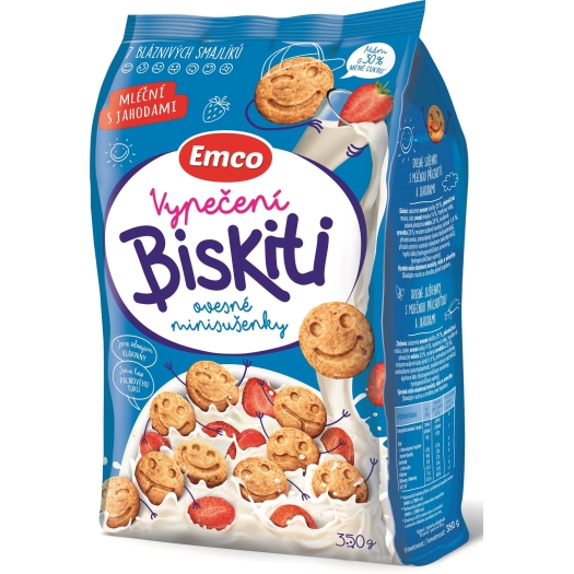 Biskiti mliečna s jahodami