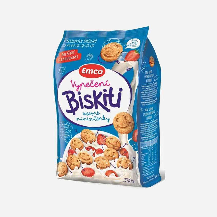 Biskiti mliečna s jahodami