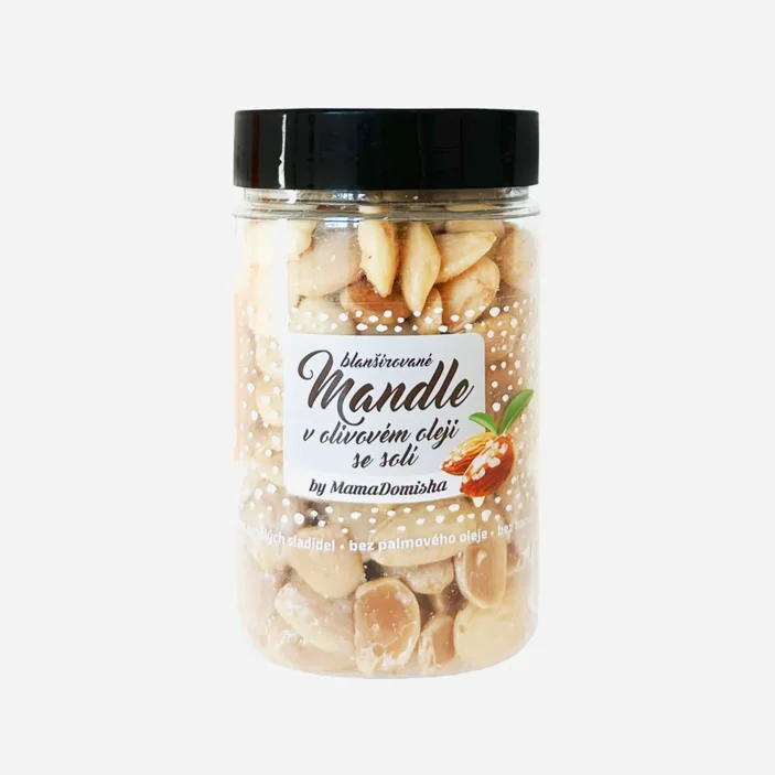 Blanšírované mandle v olivovom oleji so soľou by @mamadomisha