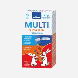 Bob a Bobek Multivitamín + kolostrum 45 tablet
