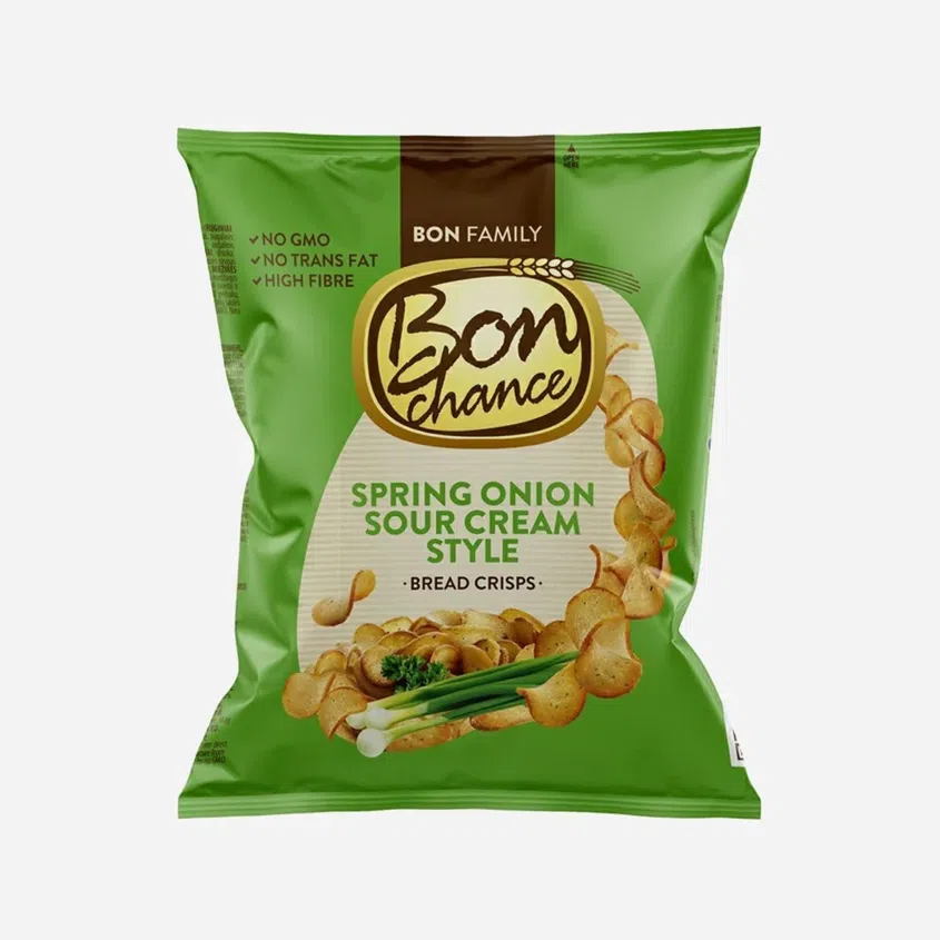 Bon Chance Chlebové chipsy s jarnou cibuľkou a kyslou smotanou