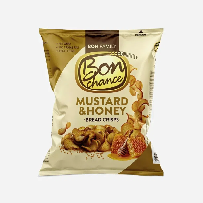Bon Chance Chlebové chipsy s medom a horčicou