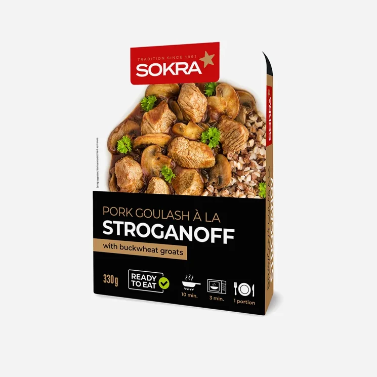 Bravčový guláš a la Stroganov s pohánkou