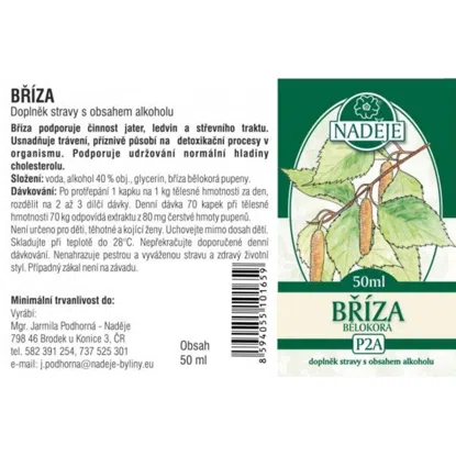 Breza previsnutá tinktúra z púčikov