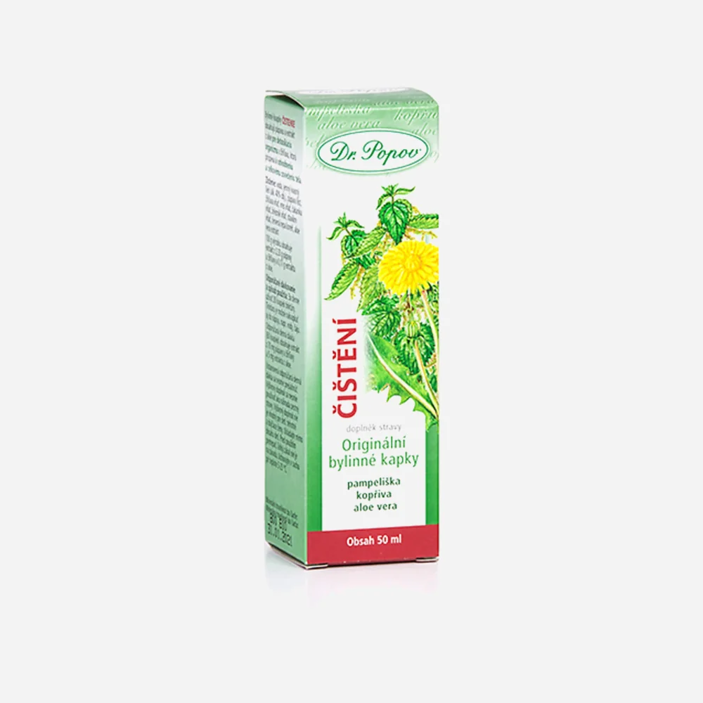 Bylinné kvapky Čistenie,