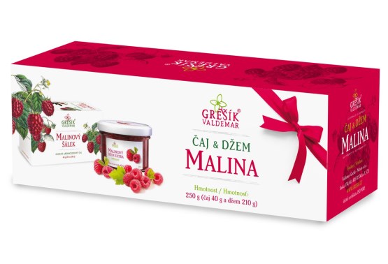 Čaj a džem Malina