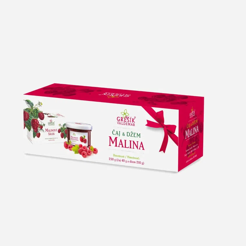 Čaj a džem Malina