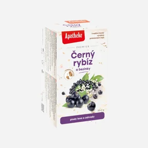 Čaj Čierne ríbezle a baza 20 sáčkov