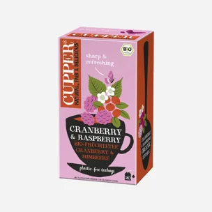 Čaj s brusnicami a malinami BIO