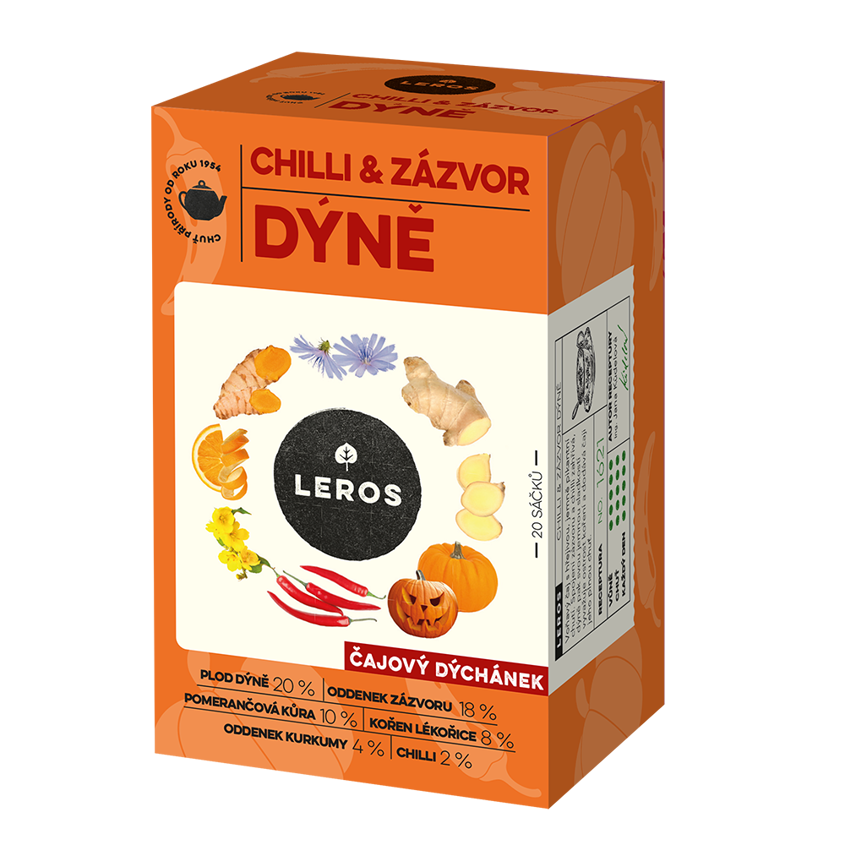 Čajový večierok chilli, zázvor a tekvica