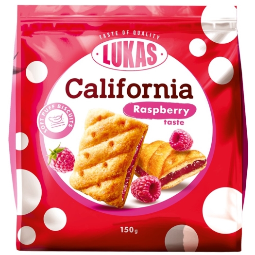California sušienky z lístkového cesta s malinovou náplňou