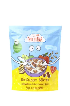 Cereálne guličky s ovsenou múkou, kakaom a jablkom BIO
