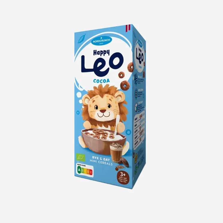 Cereálne krúžky s kakaom Happy Leo BIO