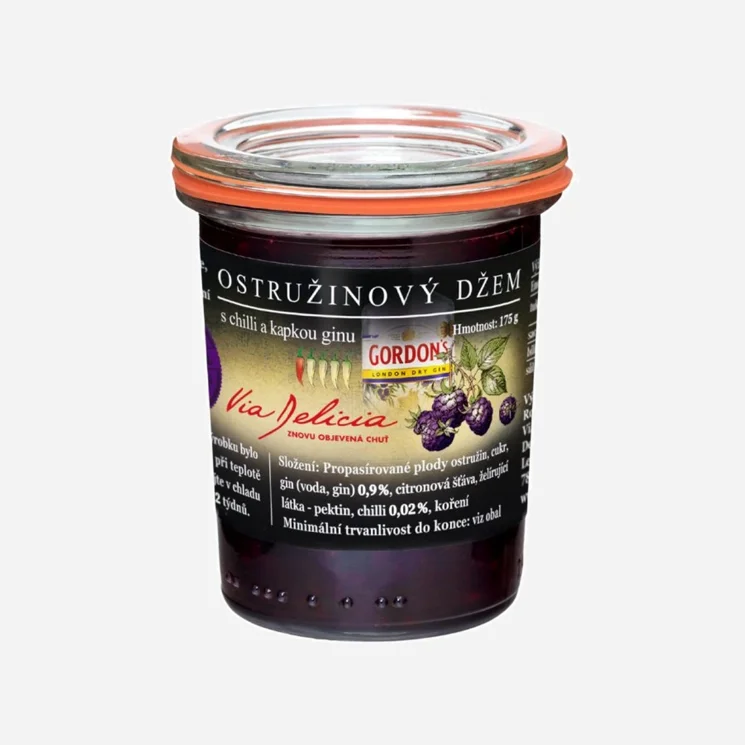 Černicový džem s chilli a ginom