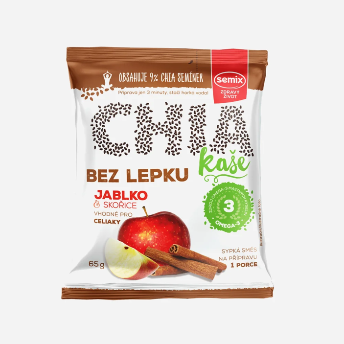 Chia kaša jablko a škorica bez lepku