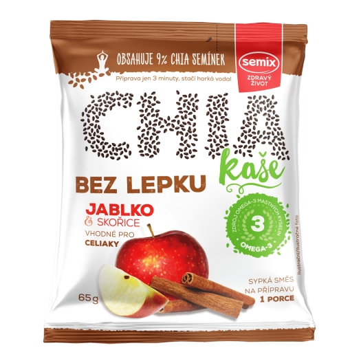 Chia kaša jablko a škorica bez lepku
