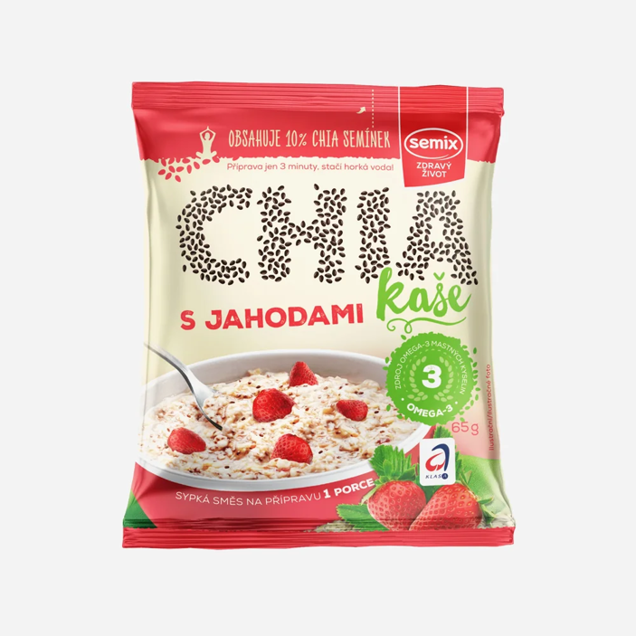 Chia kaša s jahodami