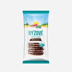 Chlebíčky ryžové s kakaovou polevou