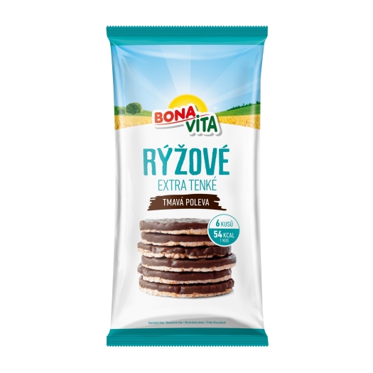 Chlebíčky ryžové s kakaovou polevou