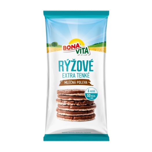 Chlebíčky ryžové s mliečnou polevou