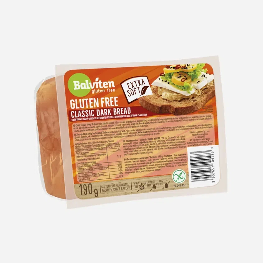 Chlieb tmavý krájaný bez lepku