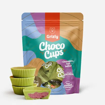 Choco Cups matcha čokoláda & malina