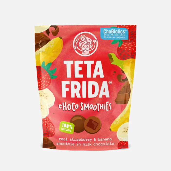 Choco Smoothies pravé banány a jahody v mliečnej čokoláde