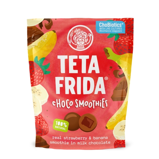 Choco Smoothies pravé banány a jahody v mliečnej čokoláde