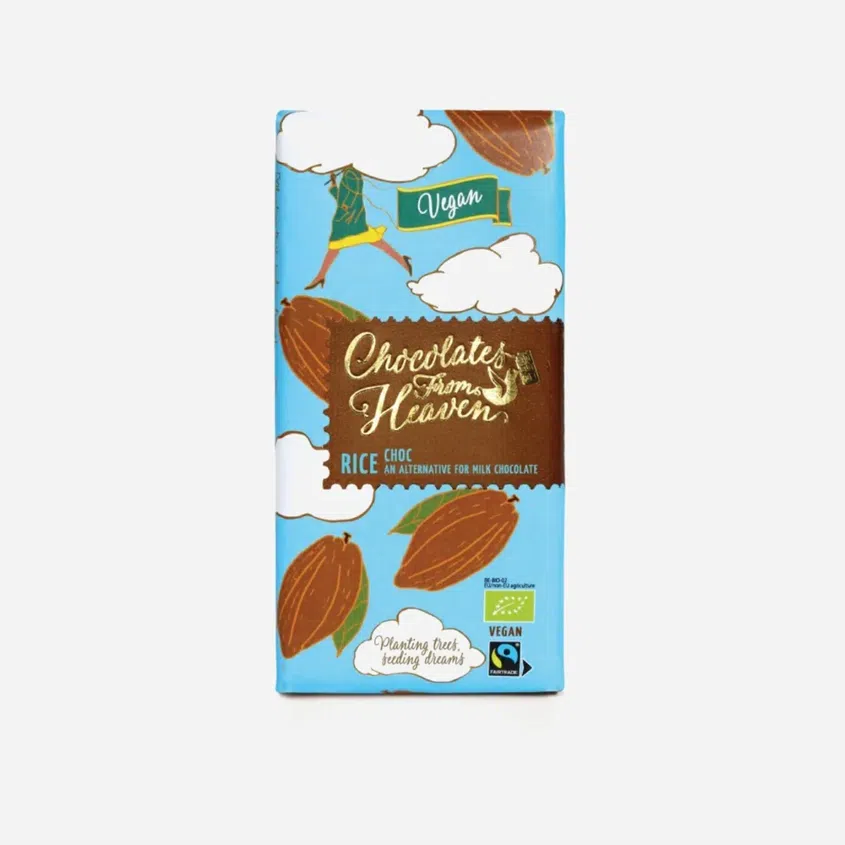 Chocolates From Heaven Ryžová VEGAN čokoláda 44% BIO