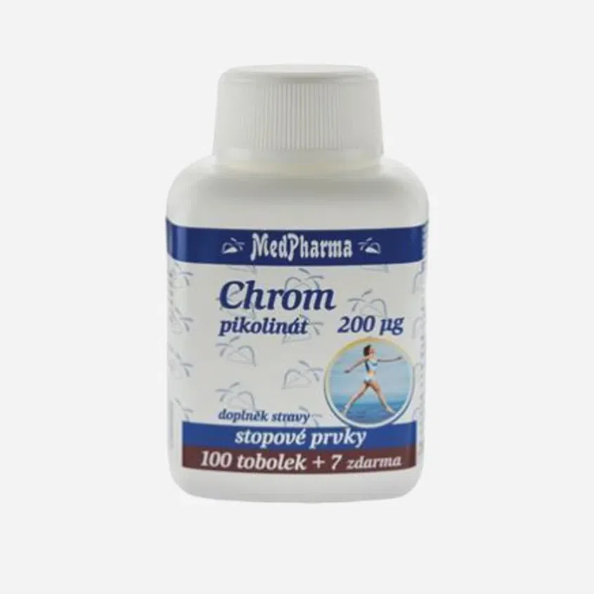 Chróm pikolinát 200 mikrogramov 107 tablet