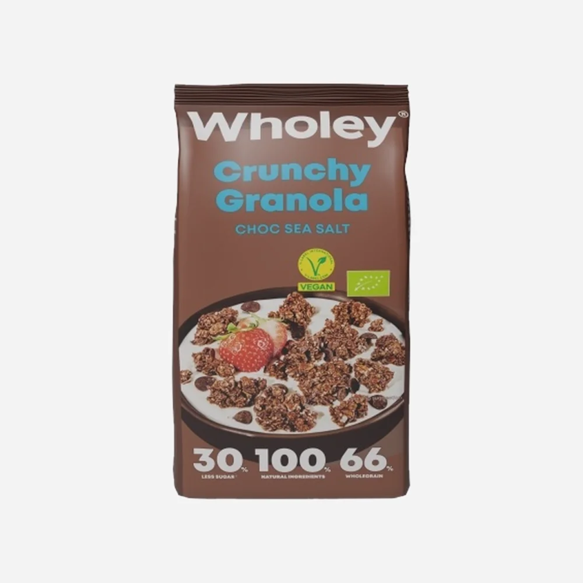 Chrumkavá granola s čokoládou a morskou soľou BIO