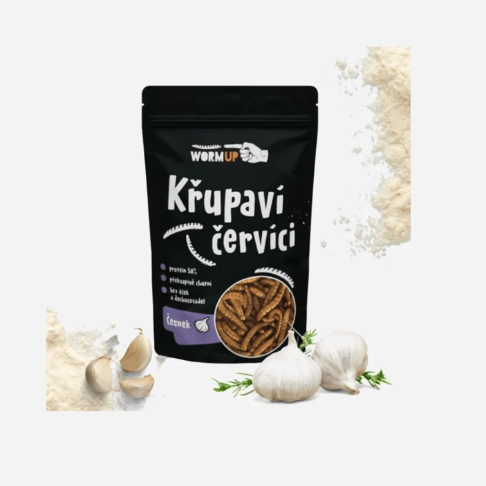 Chrumkavé červíky s cesnakom
