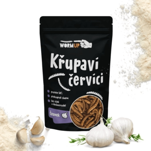 Chrumkavé červíky s cesnakom