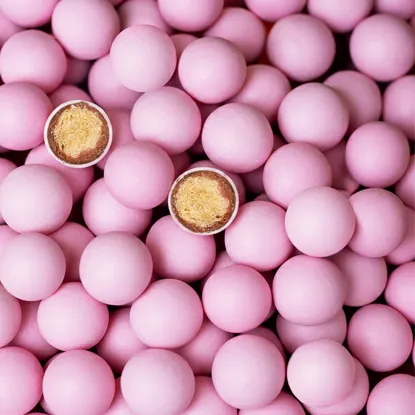 Chrumkavé guličky ružové