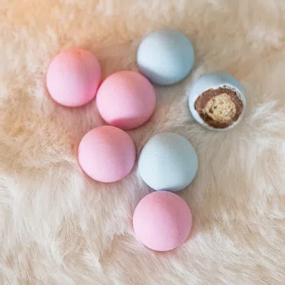 Chrumkavé snehové guličky modré