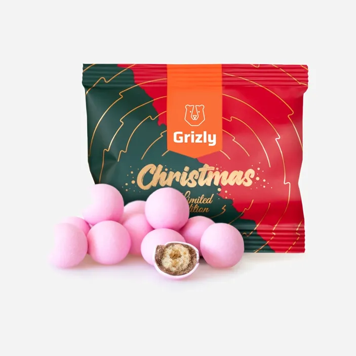 Chrumkavé snehové guličky ružové