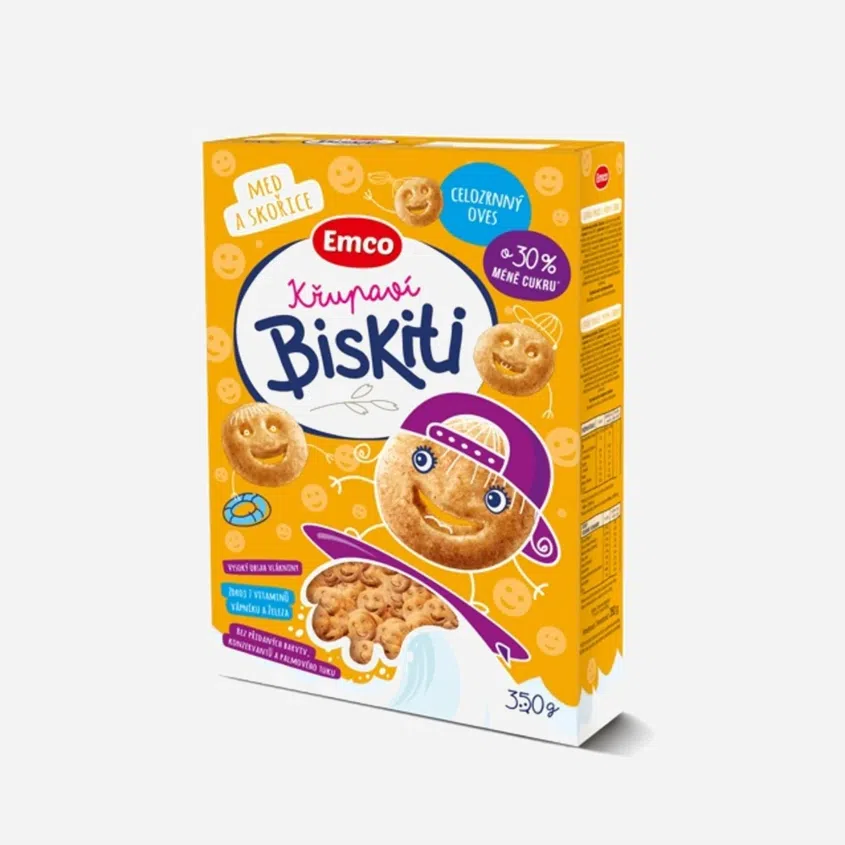 Chrumkaví Biskiti med a škorica