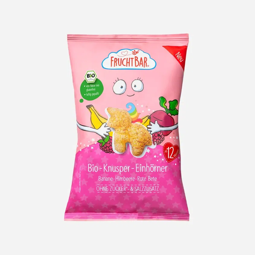 Chrumky Jednorožec - Kukurica, banán, malina a repa BIO