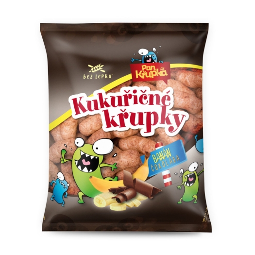 Chrumky kukuričné banánové s čokoládou
