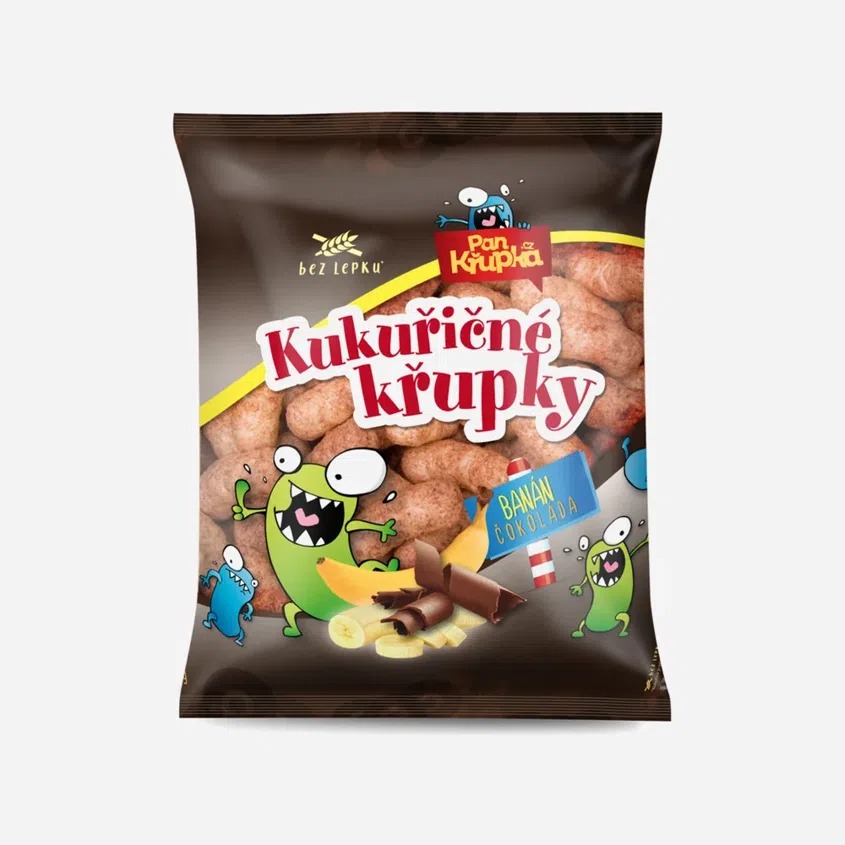 Chrumky kukuričné banánové s čokoládou
