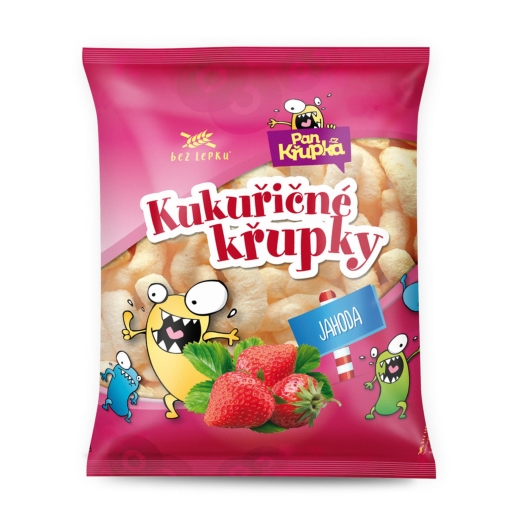 Chrumky kukuričné jahodové
