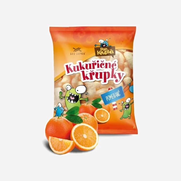 Chrumky kukuričné pomarančové