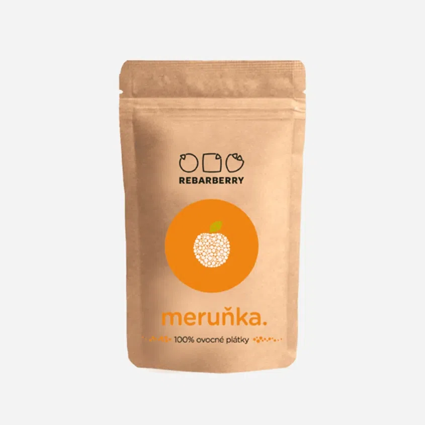 Chytré ovocie 100% Ovocné plátky Rebarberry marhuľa