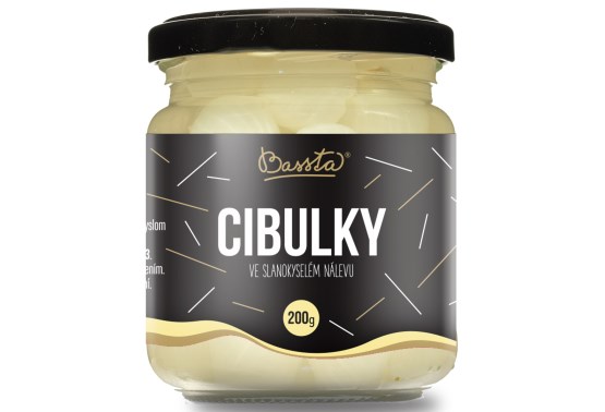 Cibuľky v slanokyslom náleve sklo