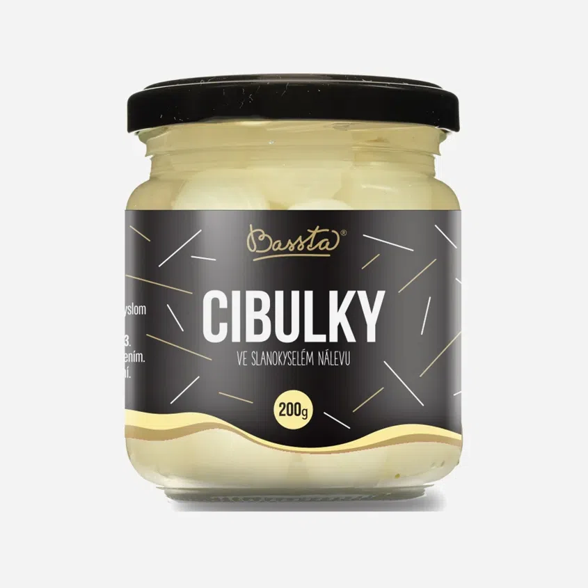 Cibuľky v slanokyslom náleve sklo