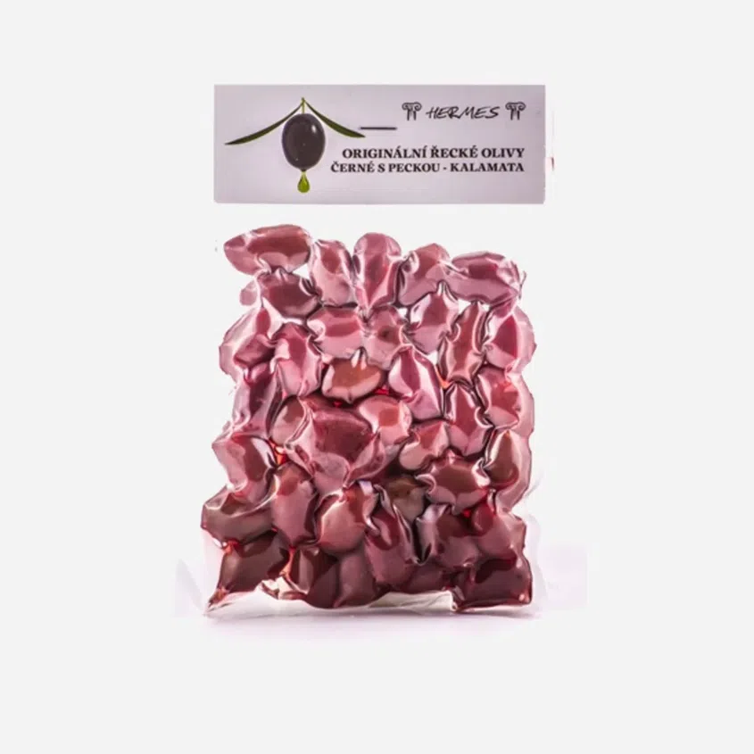 Čierne olivy Kalamata s kôstkou